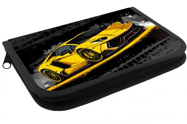 Пенал 1 отд. (212*135*26) молния, лам.картон "Спорткар жёлтый"