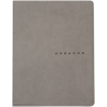 Дневник универсальн. обл. "School style. Grey" мяг.пер., кожзам, шелкогр., ляссе, 48л