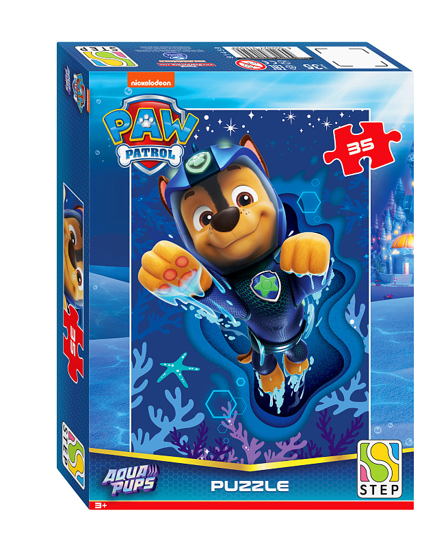 Пазлы   35 элементов  270*180мм  "Щенячий патруль. Аква" (Никелодеон)
