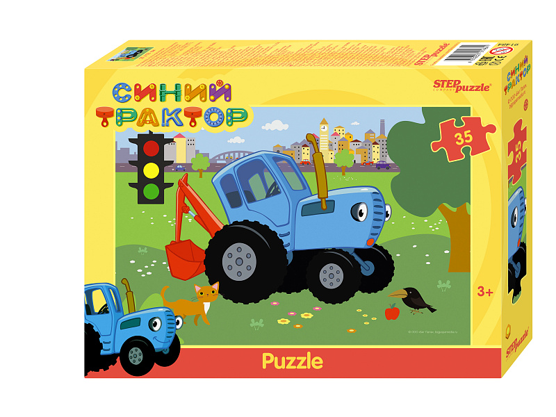 Пазлы   35 элементов  330*230мм.  "Синий трактор" (Биг Папа)
