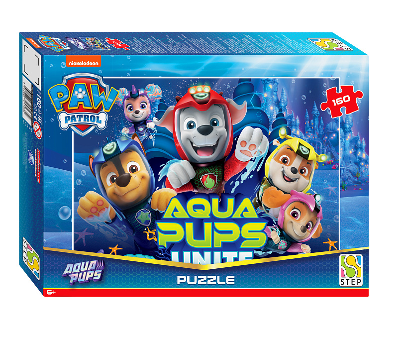 Пазлы  160 элементов  345*240мм  "Щенячий патруль. Аква" (Никелодеон)