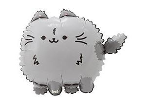 Шар фольга 26" "ПушМяу Кошка серая" 67см
