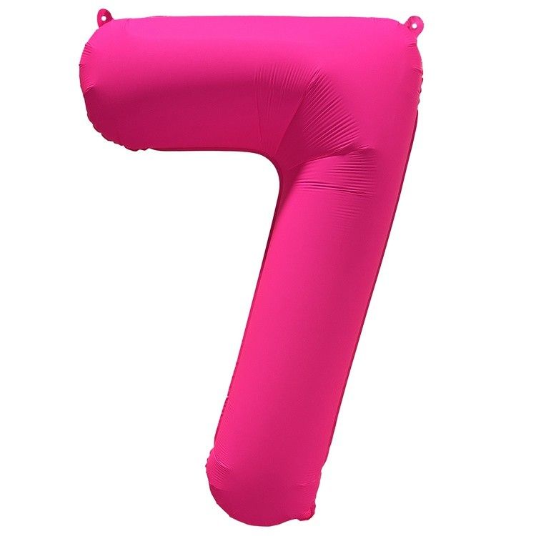 Шар фольга 40" "Цифра 7" Неон Pink
