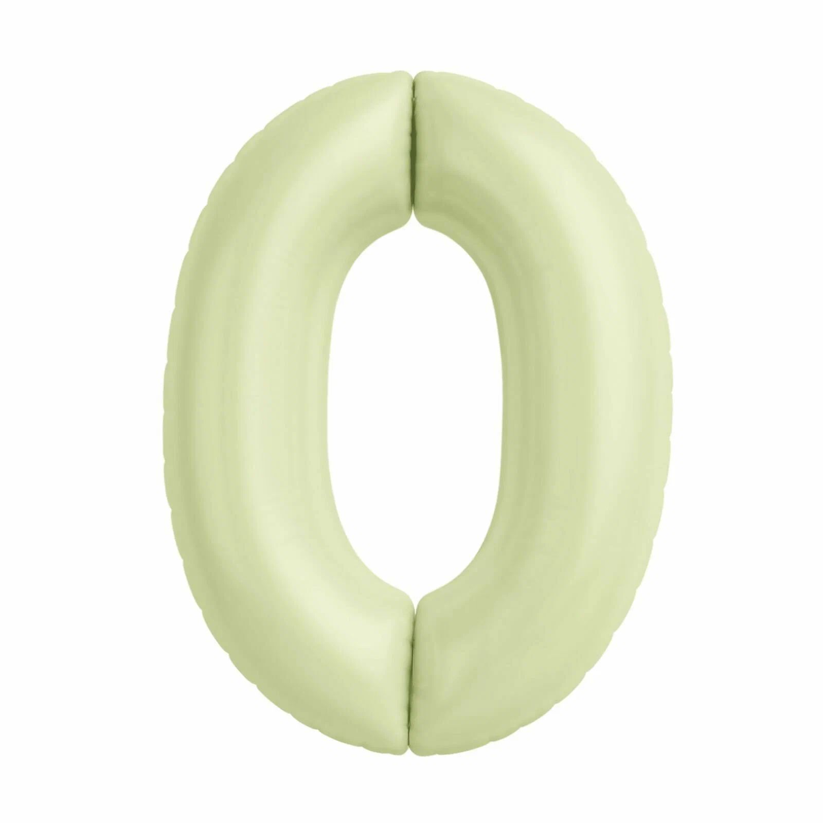 Шар фольга 40" "Цифра 0" Пыльный лайм