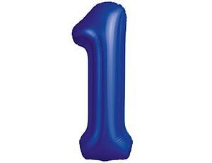 Шар фольга 40" "Цифра 1" Полуночно-синий