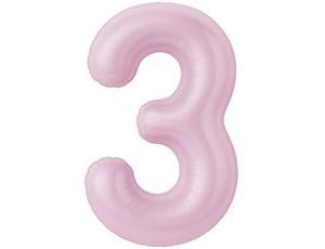 Шар фольга 40" "Цифра 3" Зефирный