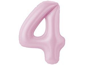 Шар фольга 40" "Цифра 4" Зефирный