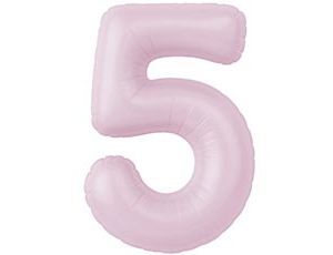 Шар фольга 40" "Цифра 5" Зефирный