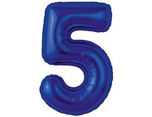 Шар фольга 40" "Цифра 5" Полуночно-синий
