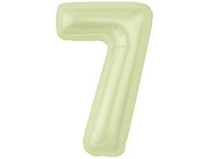 Шар фольга 40" "Цифра 7" Пыльный лайм