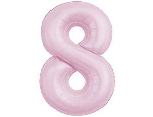Шар фольга 40" "Цифра 8" Зефирный