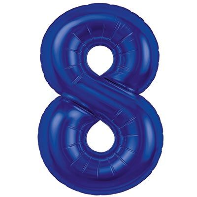 Шар фольга 40" "Цифра 8" Полуночно-синий