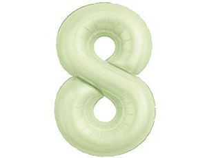 Шар фольга 40" "Цифра 8" Пыльный лайм