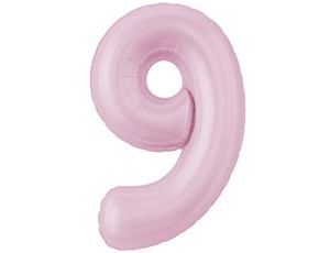 Шар фольга 40" "Цифра 9" Зефирный