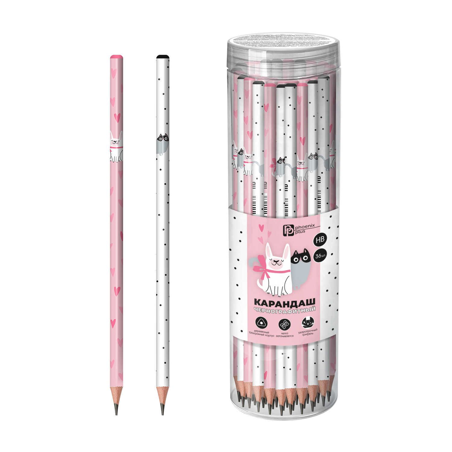 Карандаш ч/гр "Милые зверушки" трехгранный, НВ