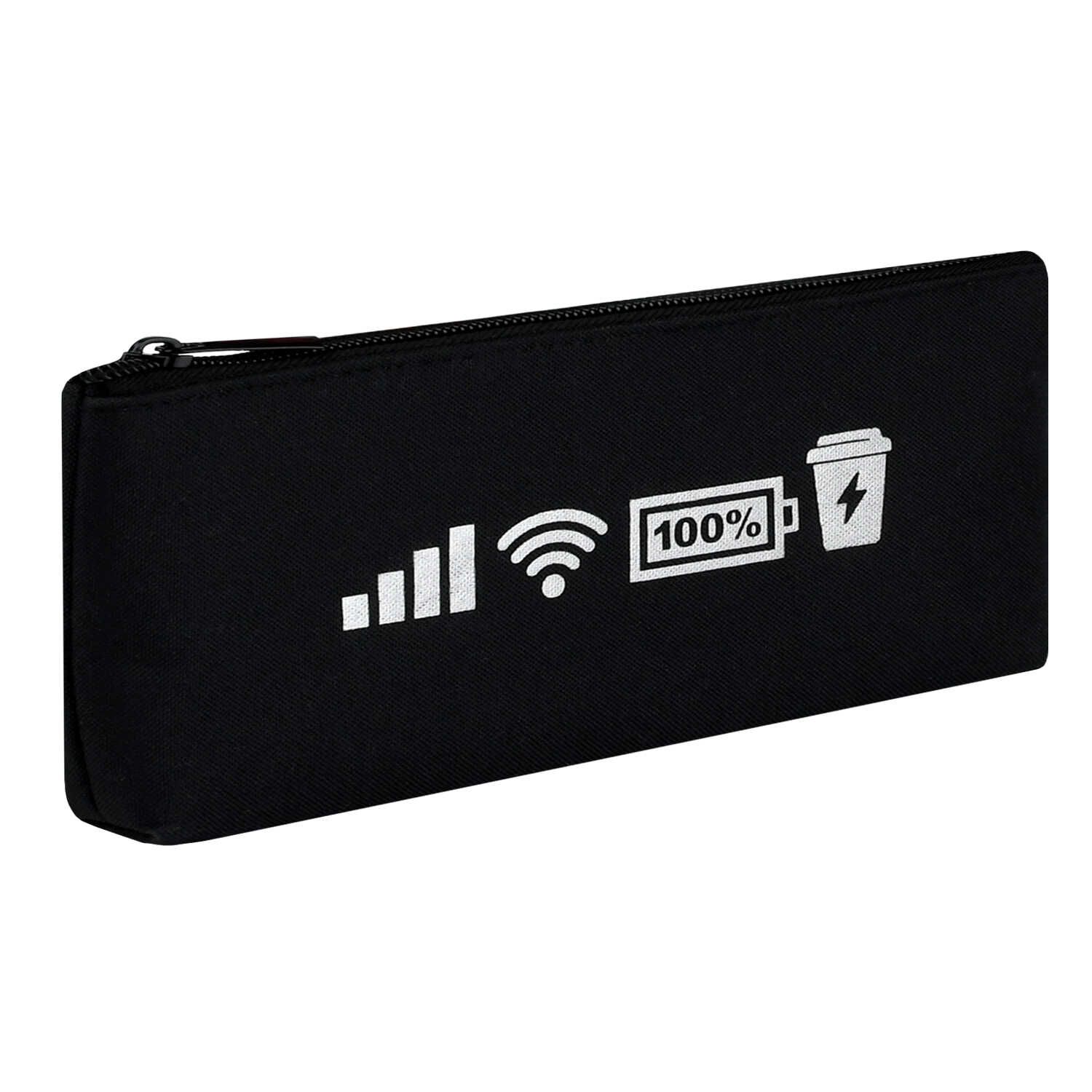 Пенал-косметичка (190*90*20) молния, ткань "Символы" шелкография