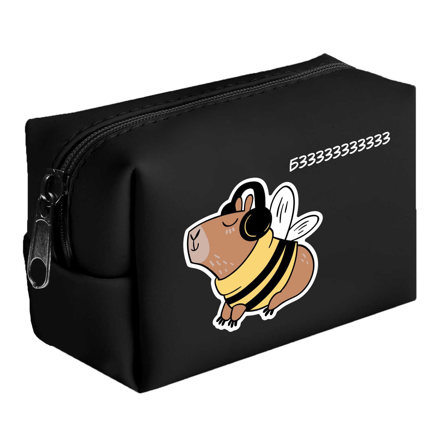 Кошелек для банкнот и монет Феникс+ "Капибара-шмель" 10*7*5см, ткань, молния, цифровая печать