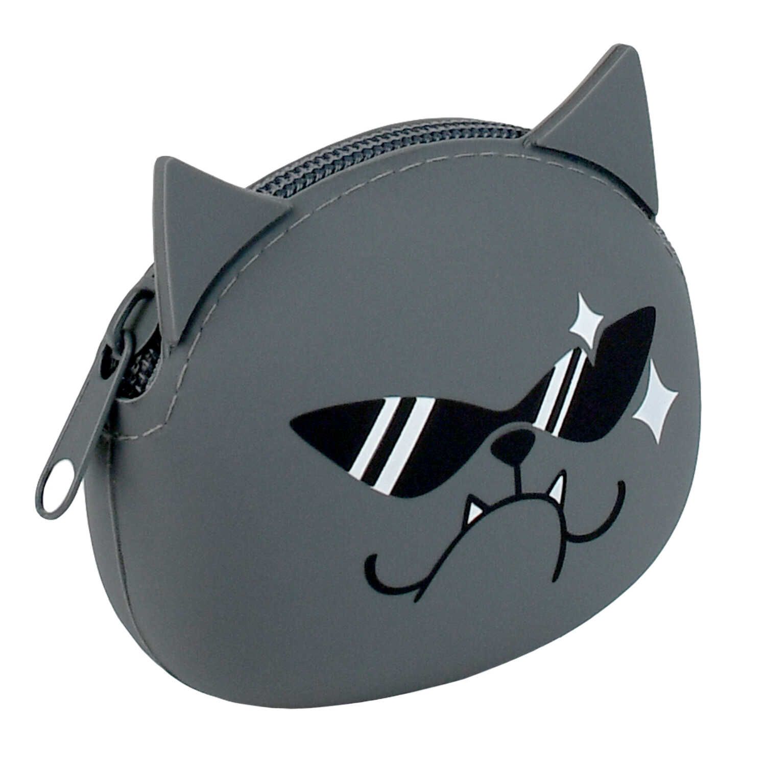 Кошелек для банкнот и монет Феникс+ "Крутой бульдог" 9*7*3,5см, силикон, молния, шелкография