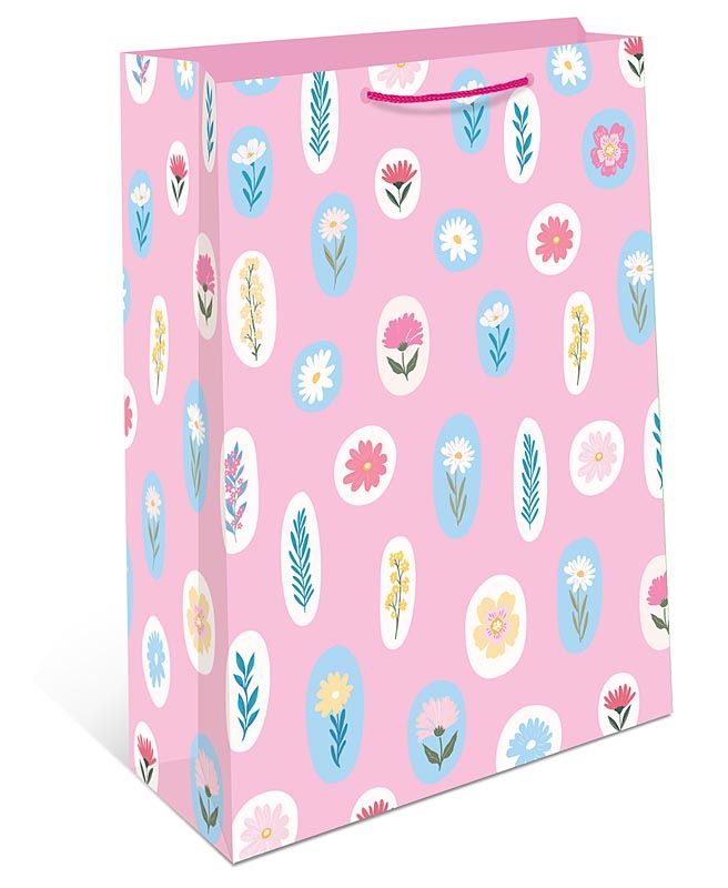 Пакет подар. бумажн. 11*14*6 см 150гр/м "Цветы"