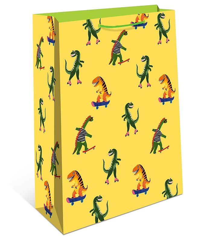 Пакет подар. бумажн. 18*23*10 см 150гр/м "Динозавры"