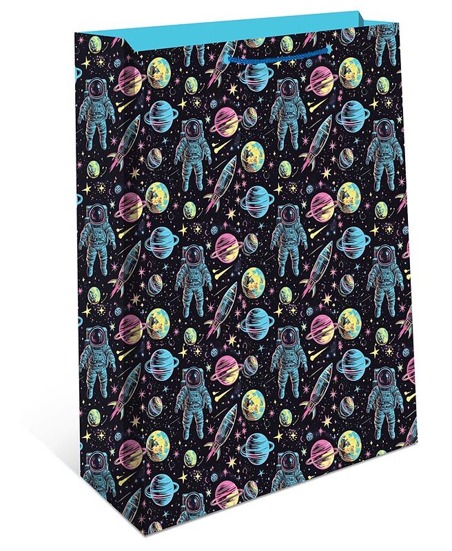Пакет подар. бумажн. 26*32*12 см 150гр/м "Космос"