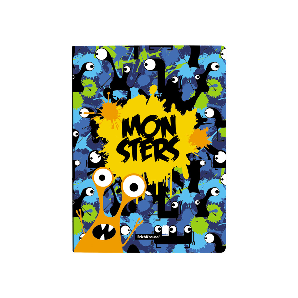 Папка файловая пластиковая ErichKrause® Monsters, с 20 карманами, А4 (в пакете по 4 шт.)