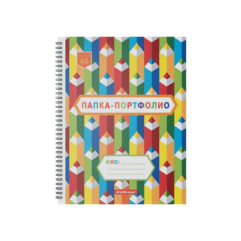 Папка-портфолио пластиковая ErichKrause® Creative Notes, c 40 карманами, A4 (в пакете по 4 шт.)