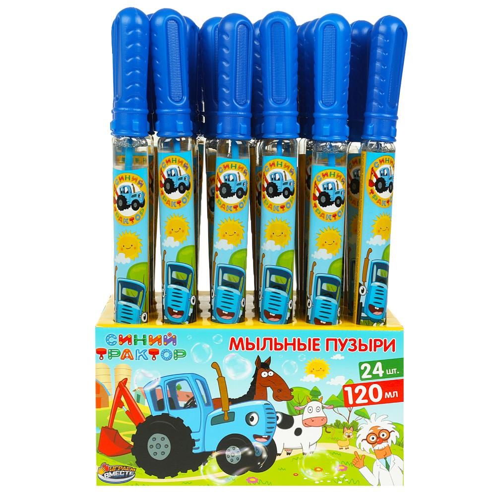 Мыльные пузыри 120мл "Синий трактор" в колбе 30см