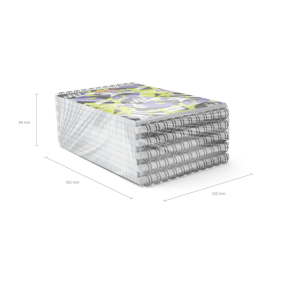 Блокнот на спирали ErichKrause Fish-mob, А6, 60 листов, клетка