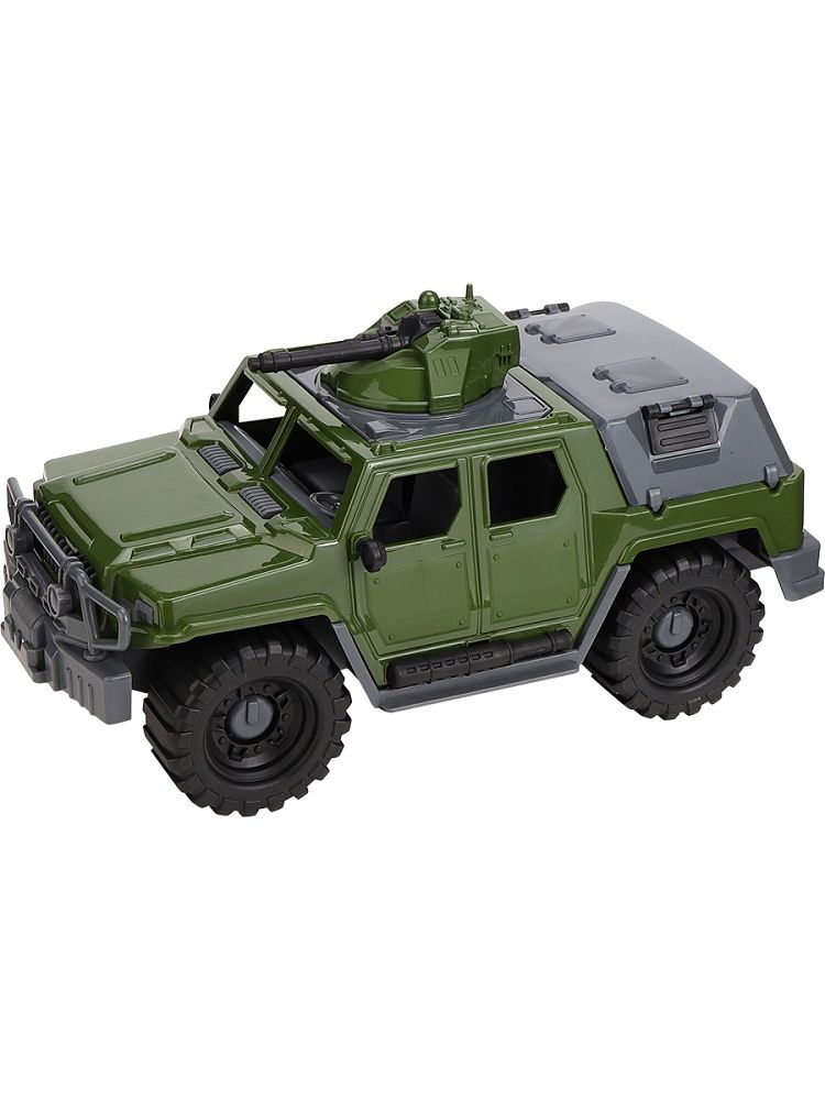Машинка 30см Джип "Альфа" военный с тентом, хаки