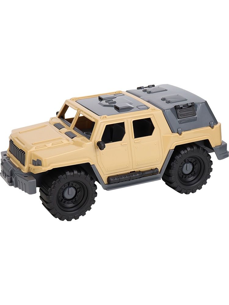 Машинка 30см Джип "Альфа" военный патруль, с тентом, песочный