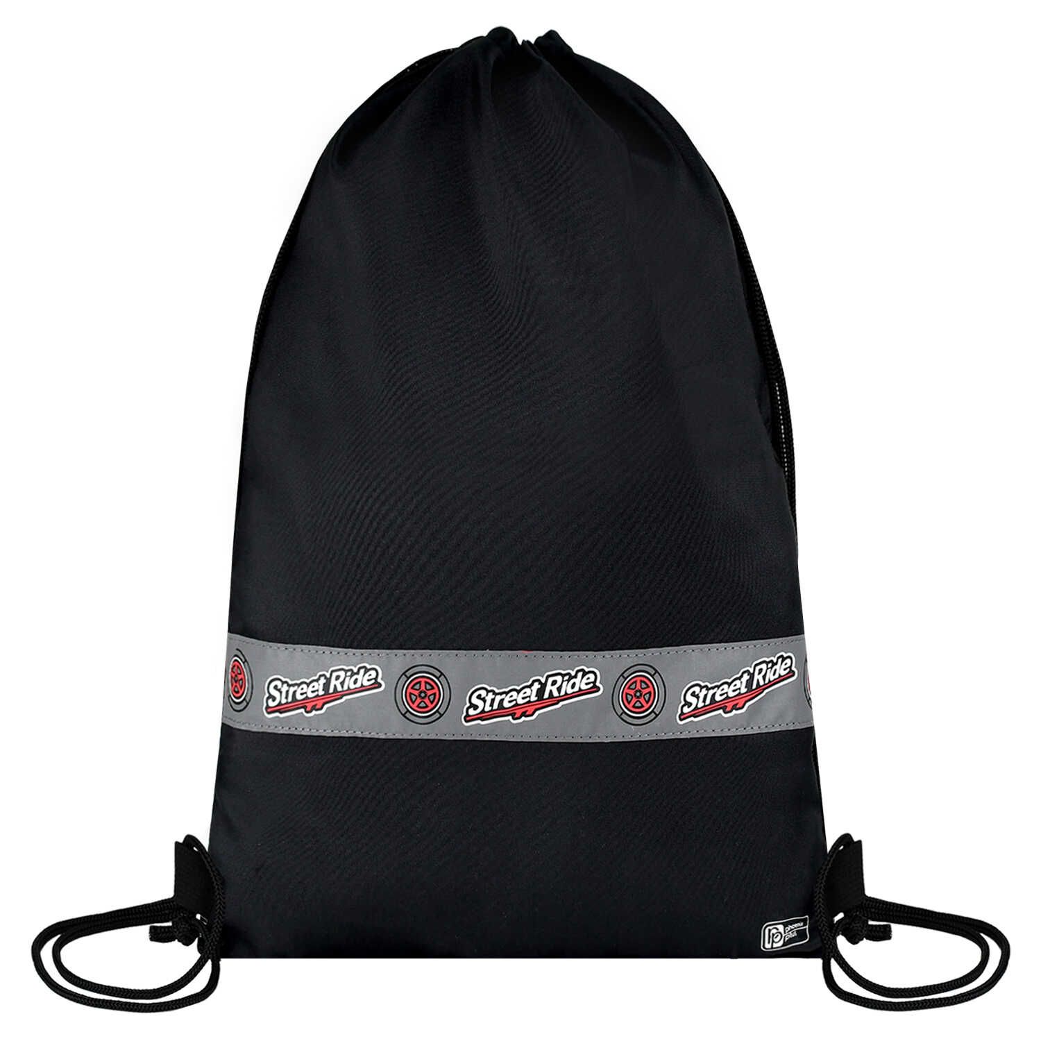 Мешок для обуви 1 отд, 360*480 светоотр. "Городские гонки"