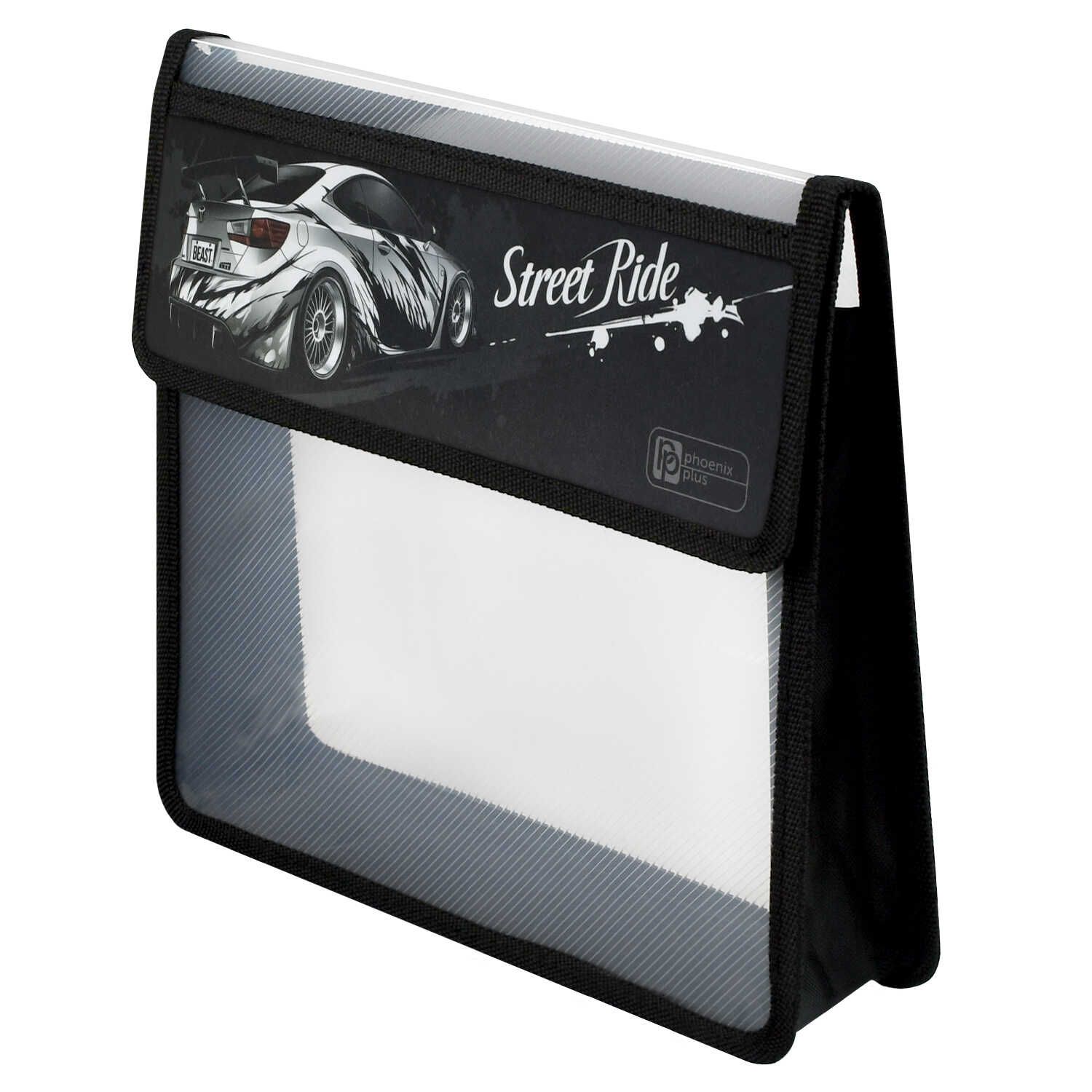 Папка д/тетрад. А5 (238*200*50) 1отд. на липучке, пластик "Белая машина"