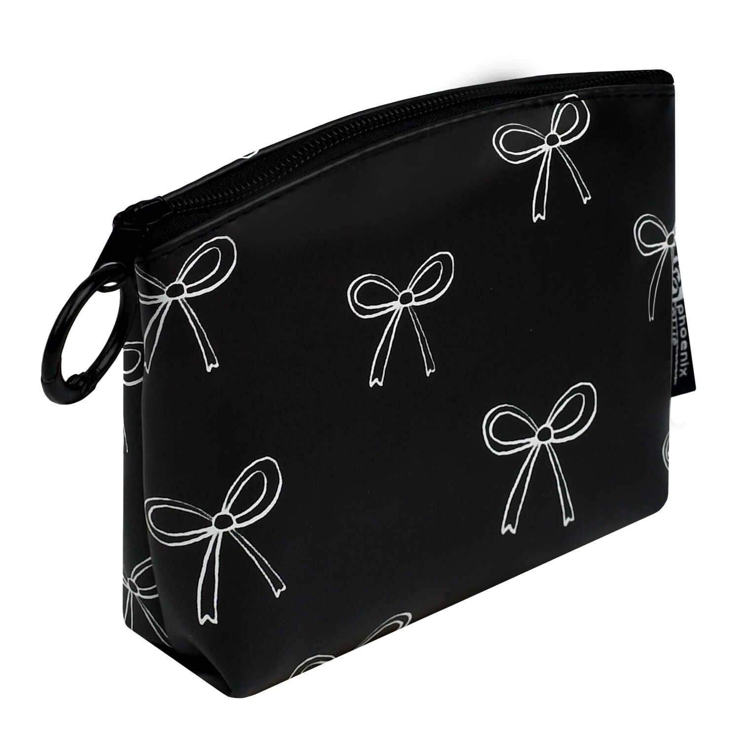 Кошелек для банкнот и монет Феникс+ "Бантики на черном" 11*7,5*3,5см, кожзам, молния