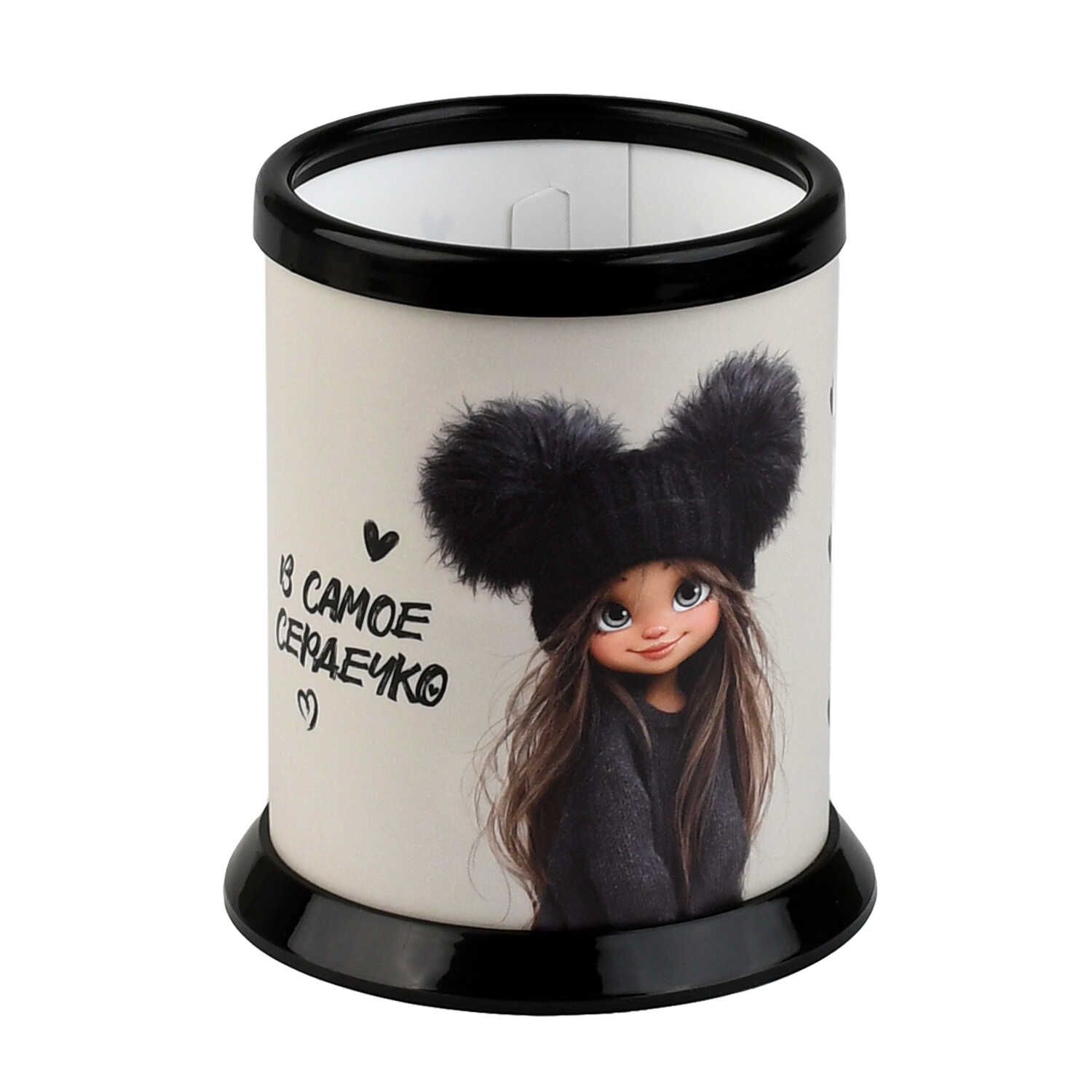 Подставка наст. "Девчонка в шапке" 7,6*10см , пластик