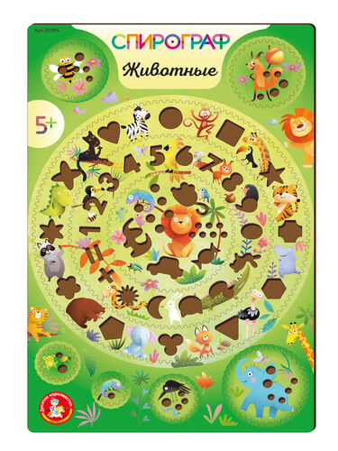 Игра развивающая "Спирограф. Животные" дерево
