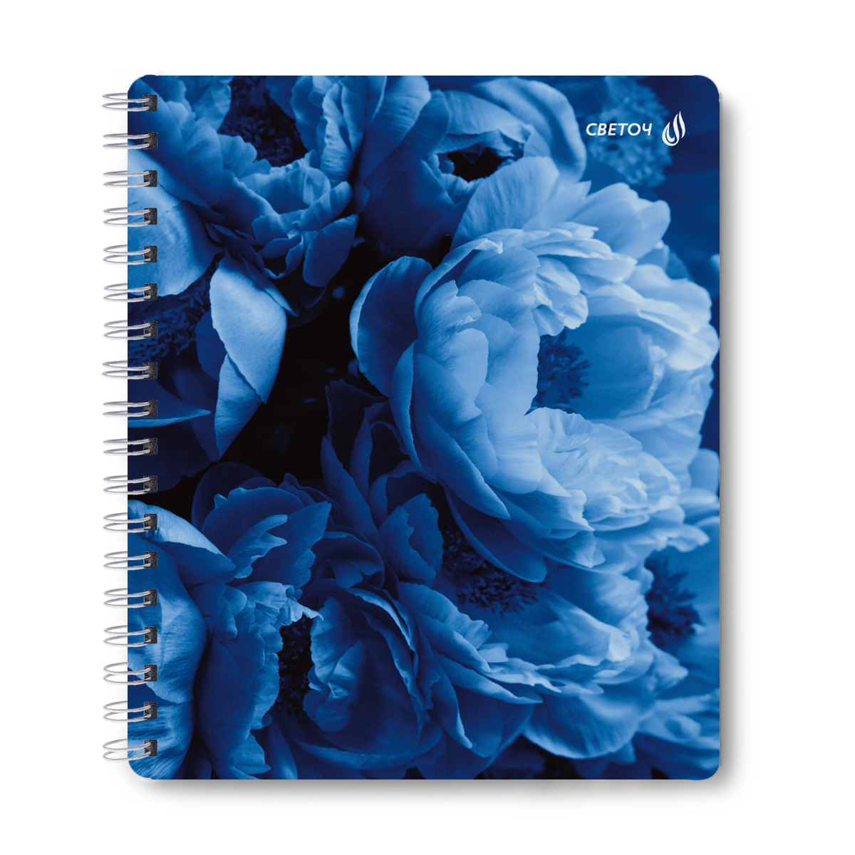 Тетрадь А5  96л кл. гребень Светоч  пласт.обл. "Нежные лепестки"