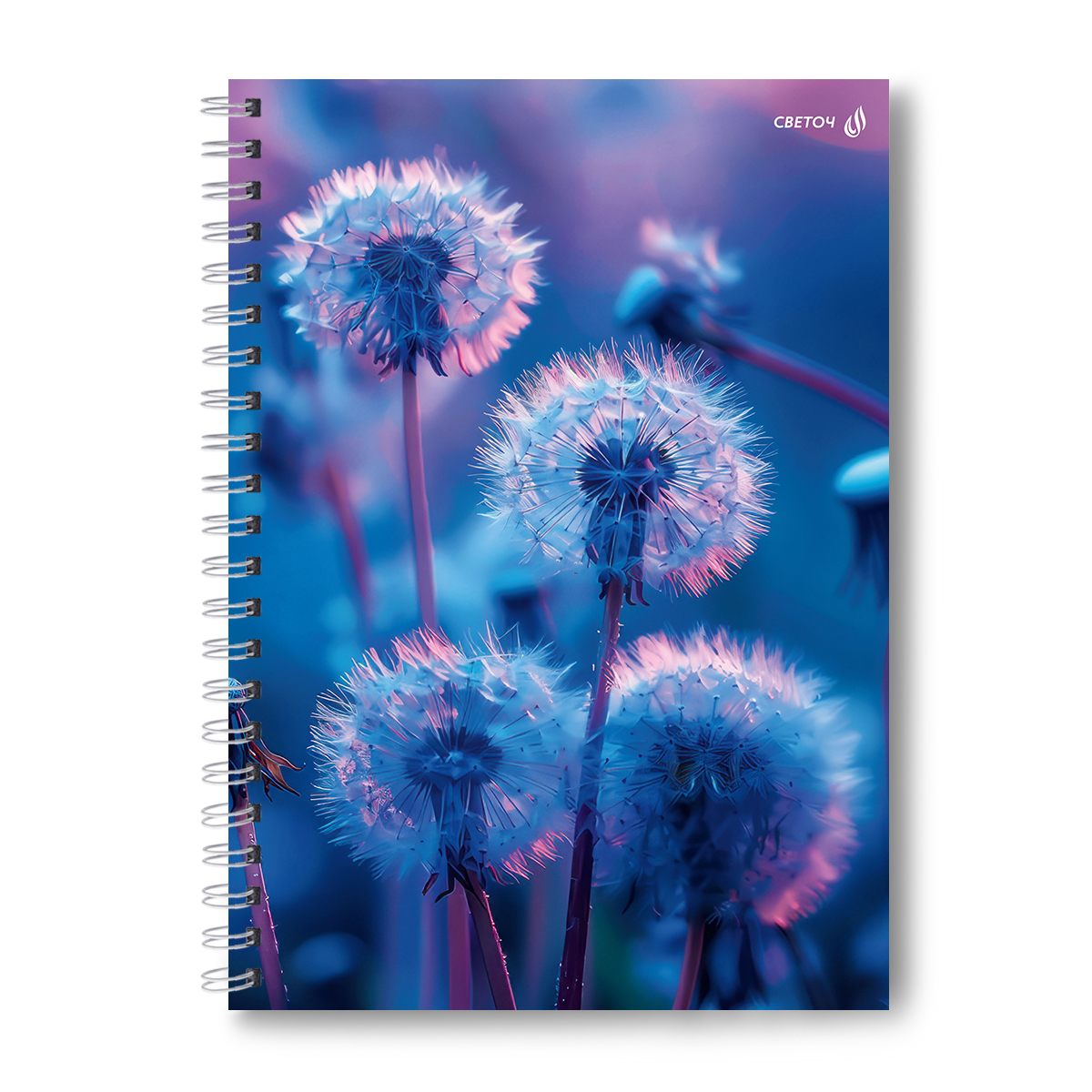 Тетрадь А4 7БЦ 160л кл. гребень Светоч "Воздушный цветок" глянц.лам.