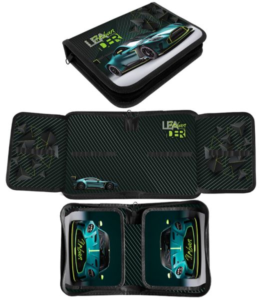 Пенал 1 отд. с 2-мя откид.пл. (200*140*40) молния, ткань "Автолидер"