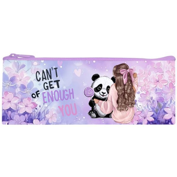 Пенал-косметичка (190*75) молния, ткань "Девочка с пандой"