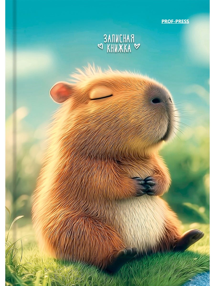 Блокнот А6 7БЦ  64л "Милая капибара - 2" кл., глянц.лам.