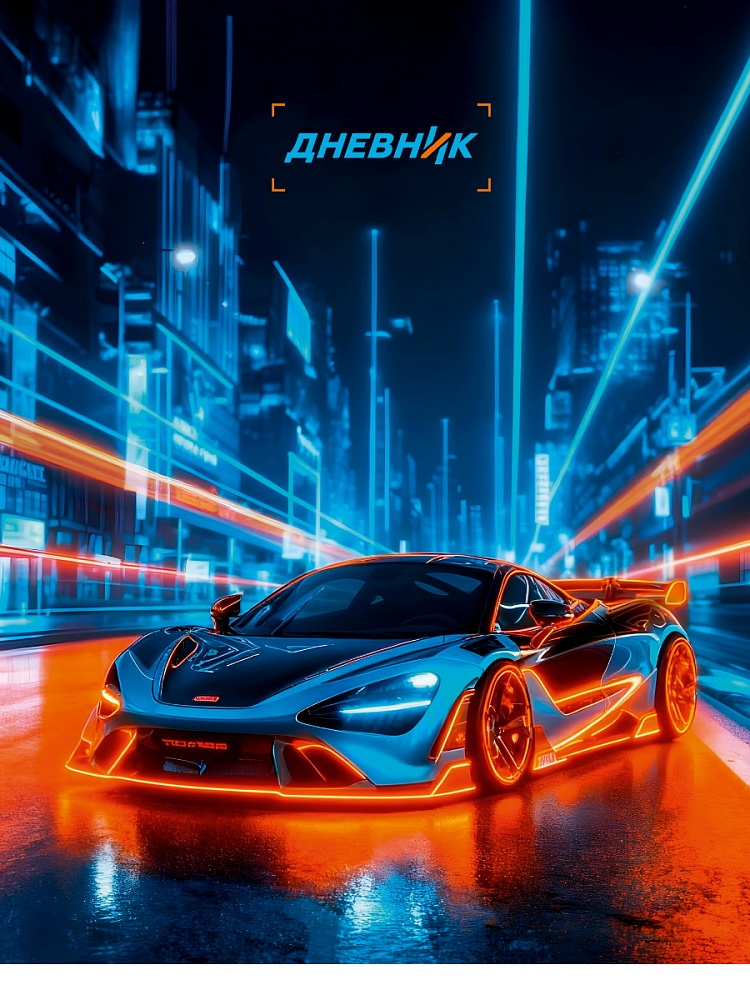 Дневник универсальн. обл. 7БЦ "Красивый автомобиль - 4" глянц.лам., 40л. + (наклейки)