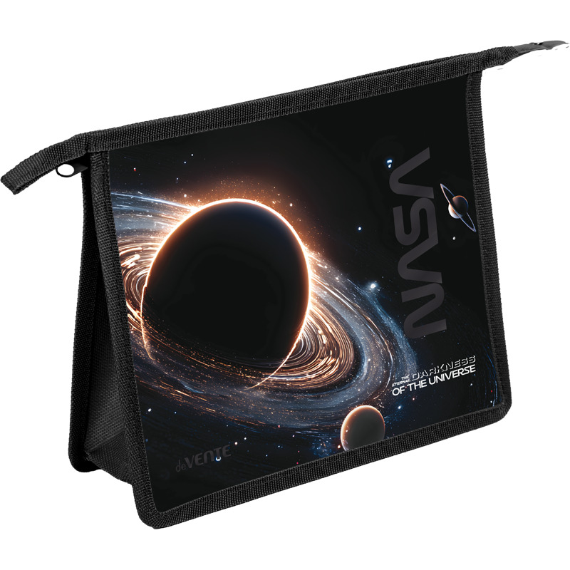 Папка д/тетрад. А5 (243x200x80) 1отд. молния сверху, пластик "Darkness of the Universe"