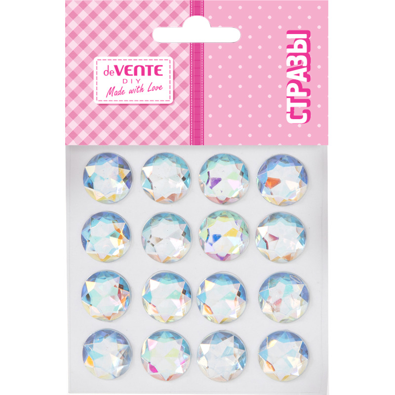 Стразы клеевые "DIY  Diamonds", переливающиеся, 16шт.