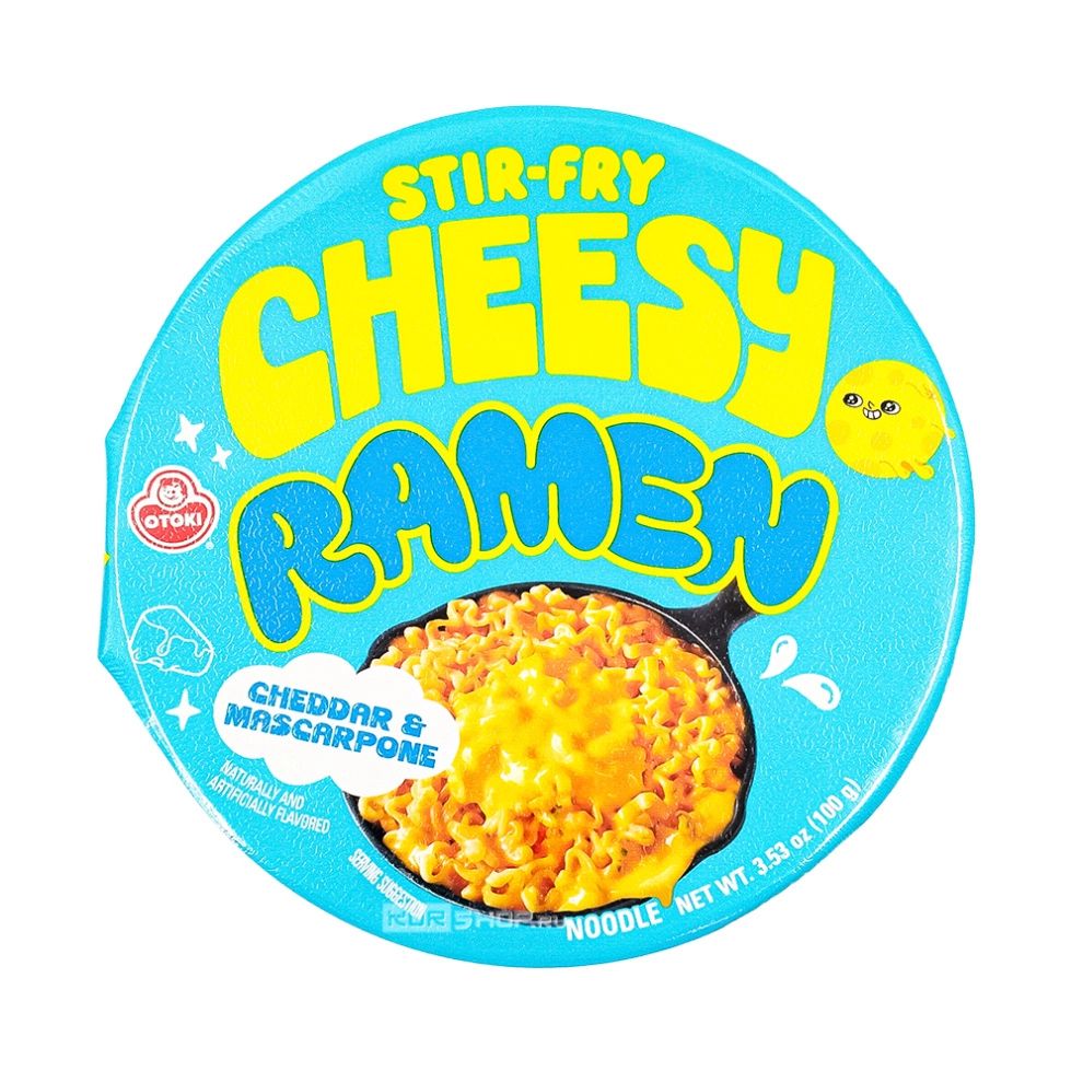 Лапша быстрого приготовления "Чиз Рамен" со вкусом сыра чеддер и маскарпоне 100гр./банка