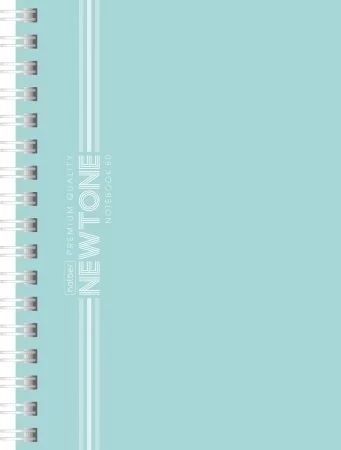 Блокнот А6  80л гребень слева "Ньютон пастель. Лунный камень" клетка, софт-тач