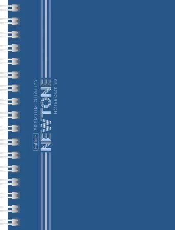 Блокнот А6  80л гребень слева "Ньютон пастель. Чернильное небо" клетка, софт-тач*