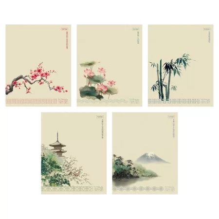 Тетрадь А5 40л кл. Hatber "Тайны Азии" тисн., 5диз.в спайке