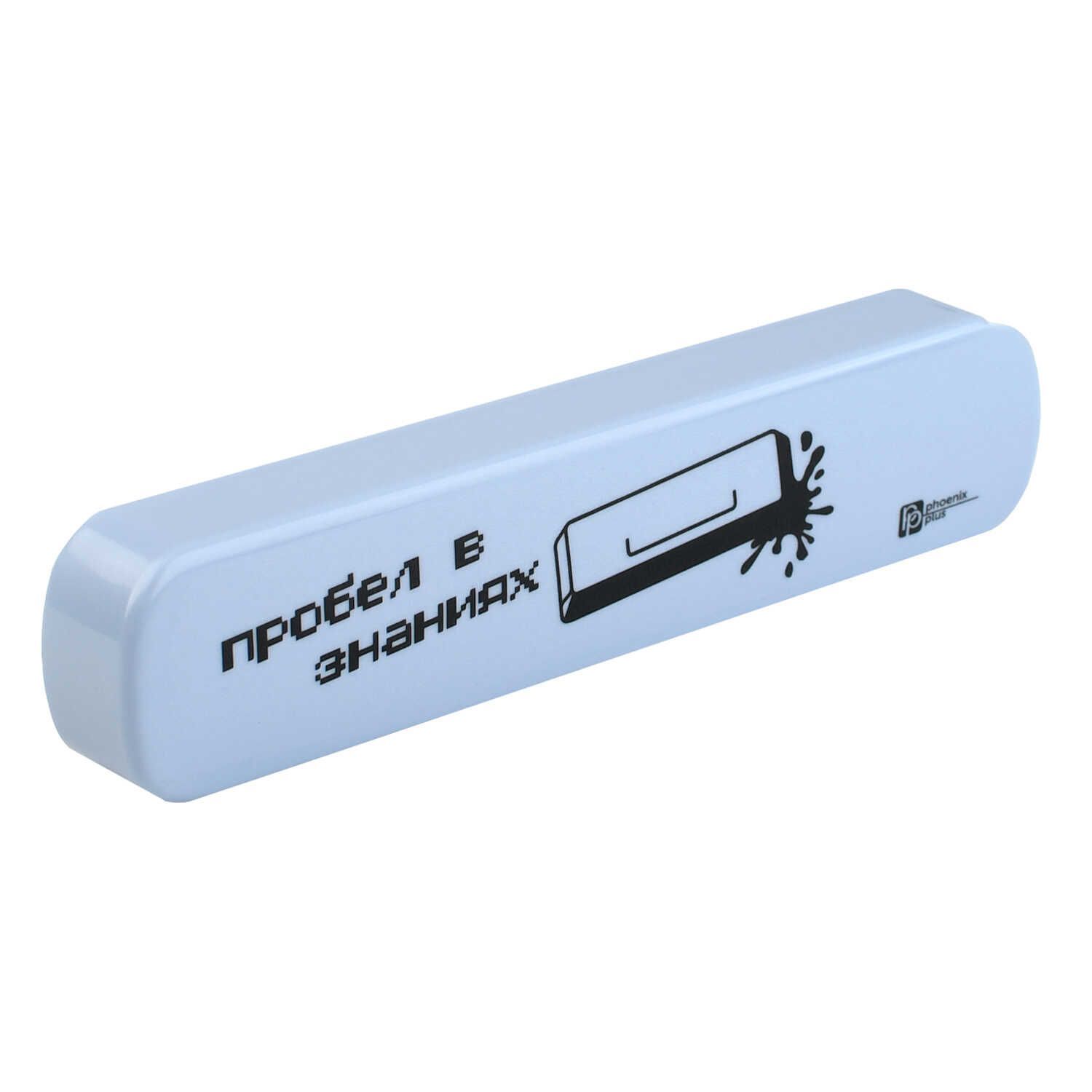 Пенал пластиковый (197*45*22) "Пробел в знаниях" шелкография