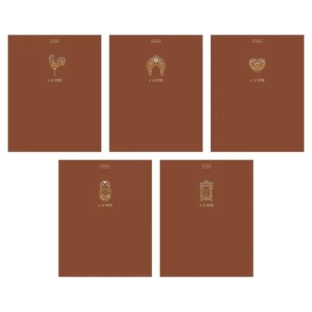 Тетрадь А5 48л ЛИН. Hatber "А-ля Рус" софт-тач, 3Dфольга, 5диз.в блоке